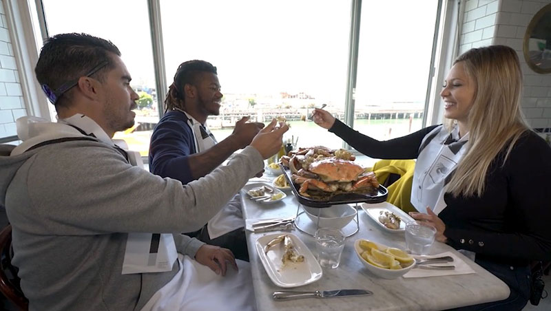 The Colorado Rockies visit the Crab House at Pier 39.